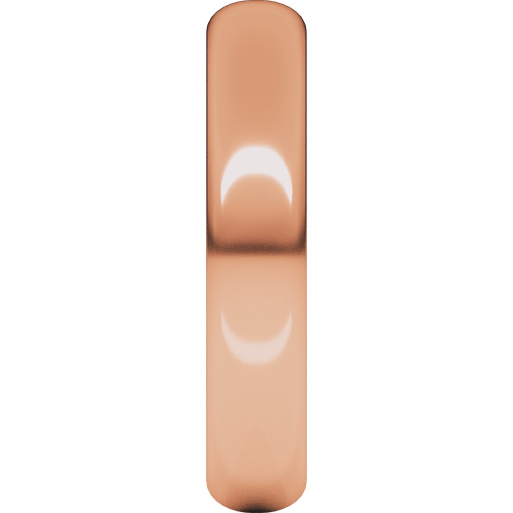 18K Rose 4 mm Half Round Band Size 5.5