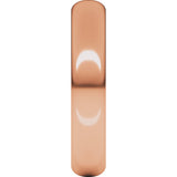 14K Rose Gold 4 mm Half Round Band Size 6.5