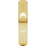 10K Yellow Gold 4 mm Half Round Band Size 4.5