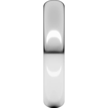 Sterling Silver 4 mm Half Round Band Size 10