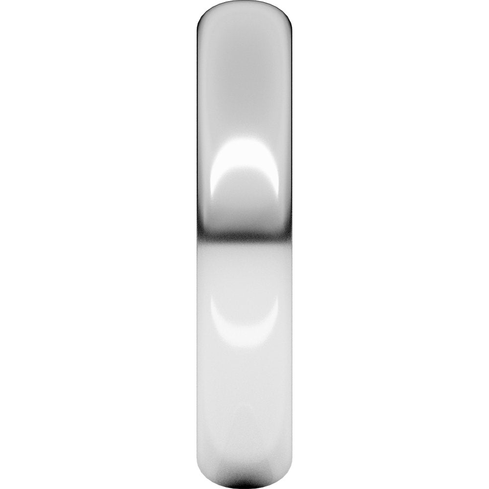 14K X1 White 4 mm Half Round Band Size 12.5