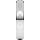 14K X1 White 4 mm Half Round Band Size 12.5