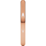 10K Rose Gold 2 mm Lightweight Half Round Band Size 3