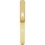 10K Yellow 2 mm Lightweight Half Round Band Size 10