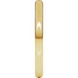 18K Yellow 2 mm Half Round Light Band