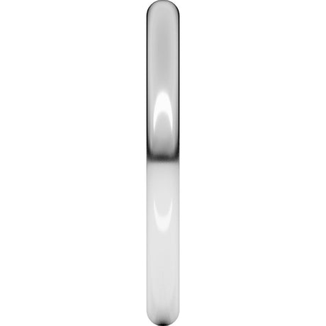 Platinum 2 mm Lightweight Half Round Band Size 4