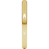 10K Yellow Gold 2 mm Lightweight Half Round Band Size 2.5