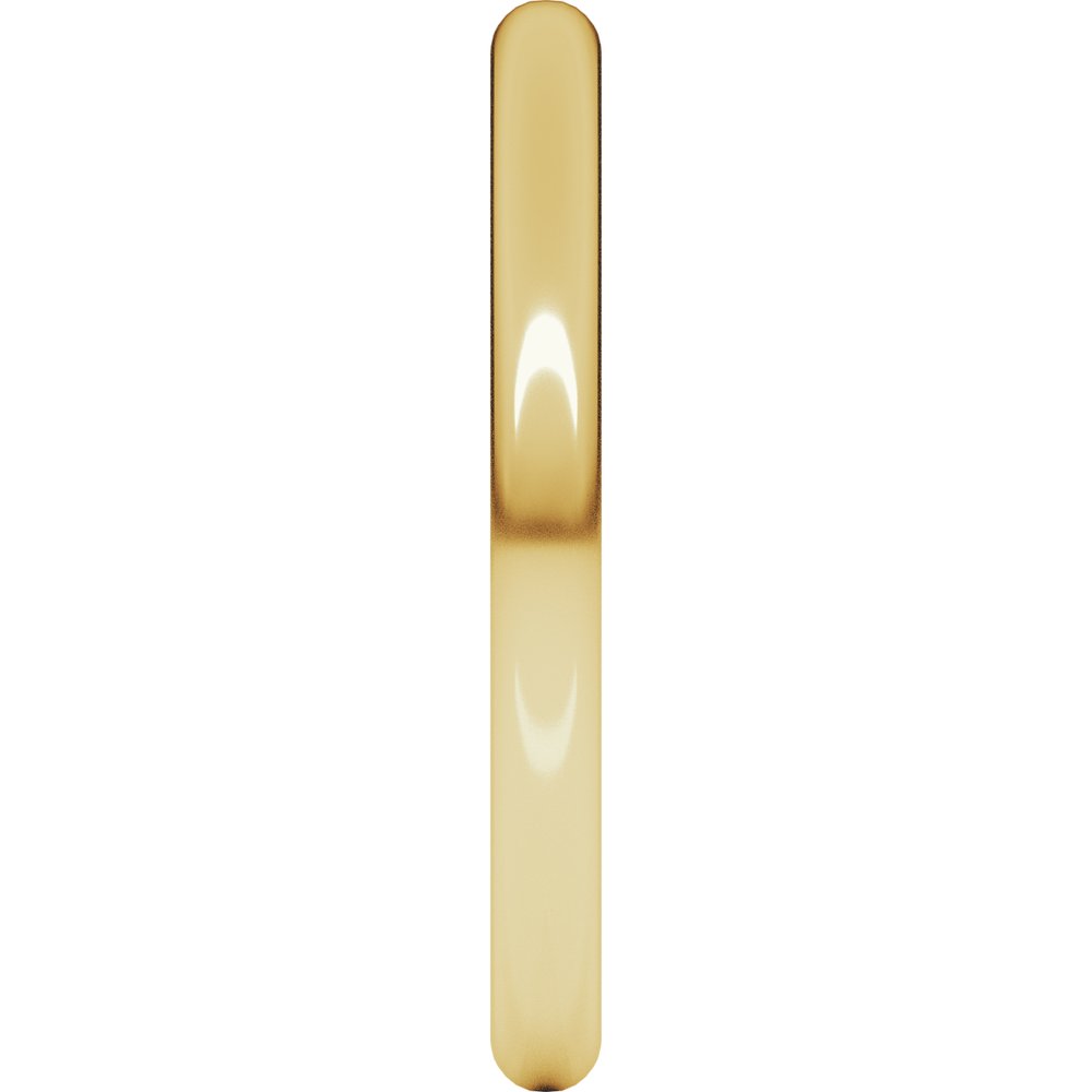 18K Yellow 2 mm Half Round Light Band