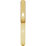 18K Yellow 2 mm Half Round Light Band