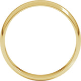10K Yellow 4 mm Half Round Light Band