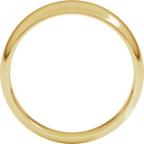 14K Yellow Gold 7 mm Tapered Half Round Band Size 8