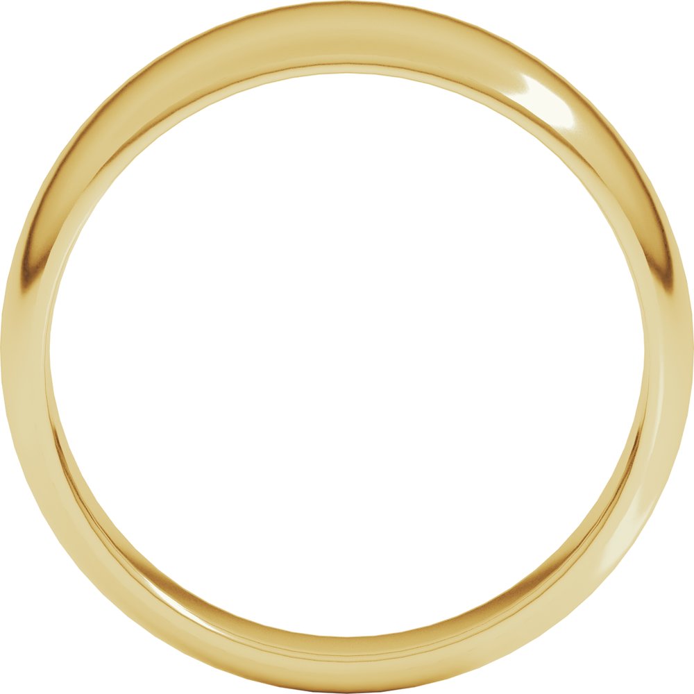 14K Yellow Gold 8 mm Tapered Half Round Band Size 9.5