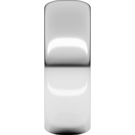 10K White Gold 7 mm Half Round Band Size 9.5
