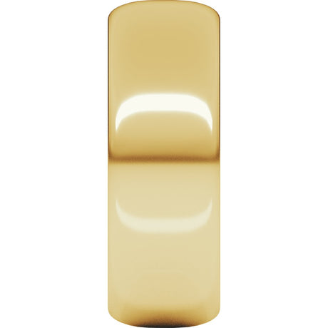 18K Yellow Gold 7 mm Half Round Band Size 7.5