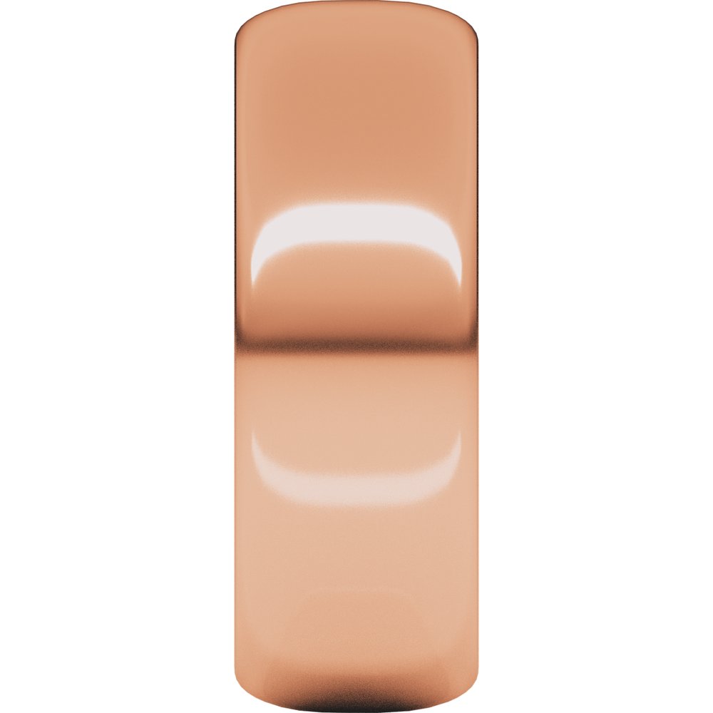 14K Rose 7 mm Half Round Band