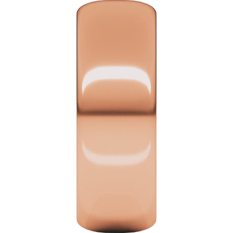 14K Rose 7 mm Half Round Band Size 8.5