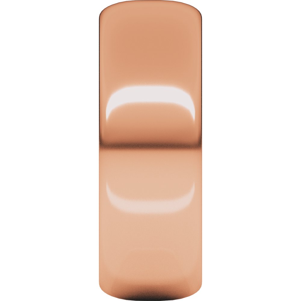14K Rose 7 mm Half Round Band Size 10.5