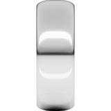 14K White Gold 7 mm Half Round Band Size 11