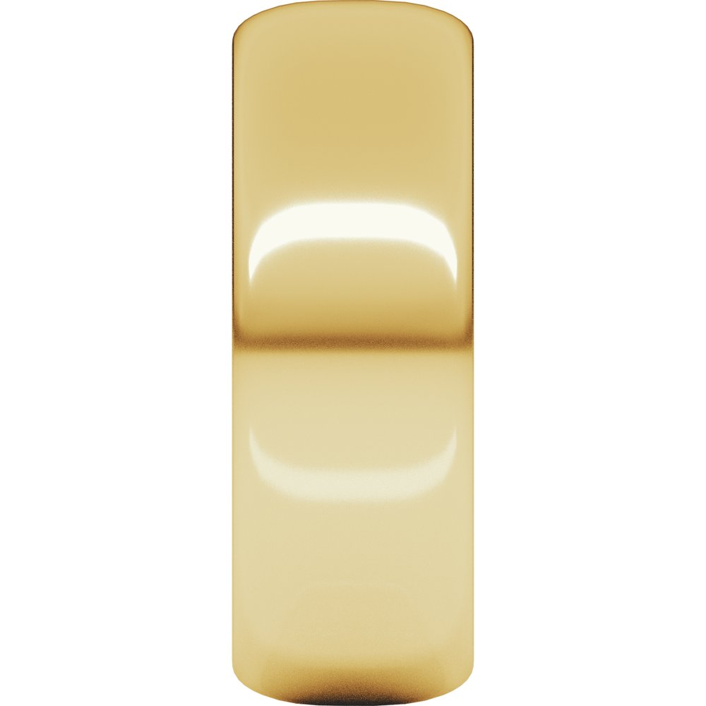 18K Yellow Gold 7 mm Half Round Band Size 7.5