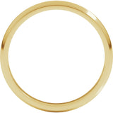 14K Yellow 3 mm Stepped-Edge Half Round Band Size 7.5