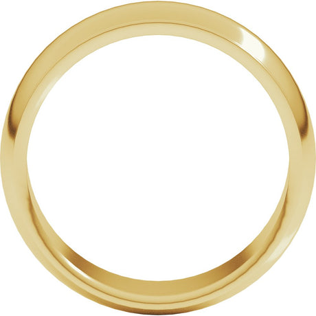 10K Yellow Gold 7 mm Stepped-Edge Half Round Band Size 10