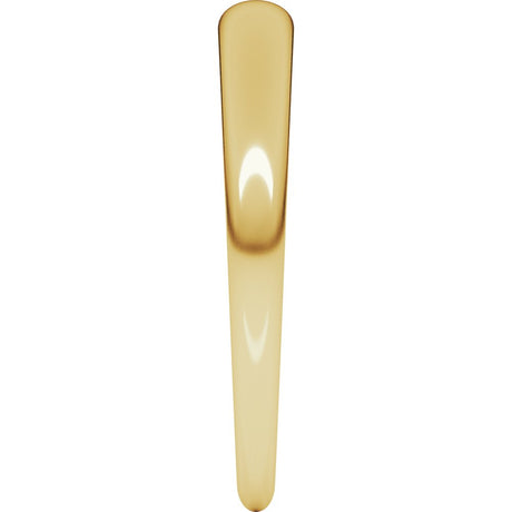 10K Yellow Gold 3 mm Tapered Half Round Band Size 6