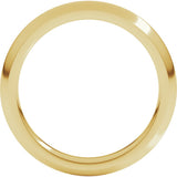 10K Yellow Gold 3 mm Comfort-Fit Half Round Band Size 4.5 