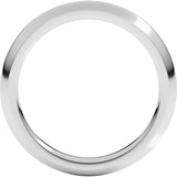 10K White 3 mm Comfort-Fit Half Round Band