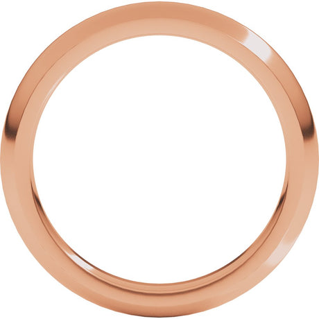 14K Rose 3 mm Comfort-Fit Half Round Band Size 10