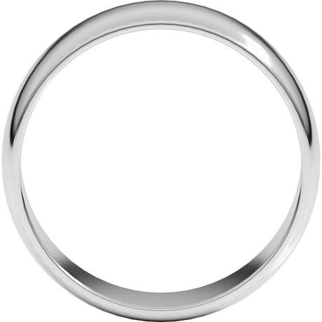 Platinum 7 mm Lightweight Half Round Band Size 9