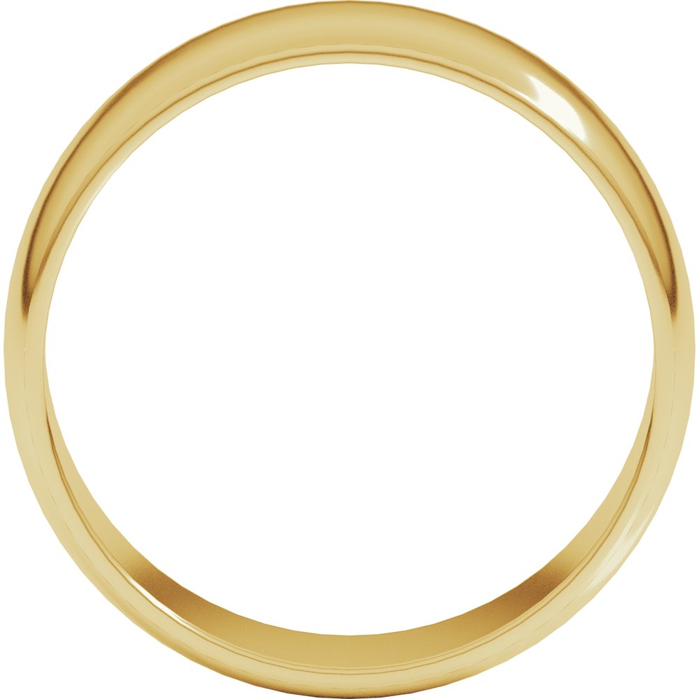 14K Yellow 7 mm Half Round Light Band