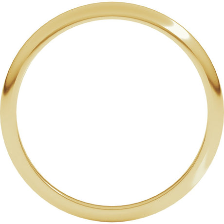 10K Yellow Gold 3 mm Tapered Half Round Band Size 6
