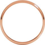 14K Rose 3 mm Ultra-Lightweight Half Round Band Size 6