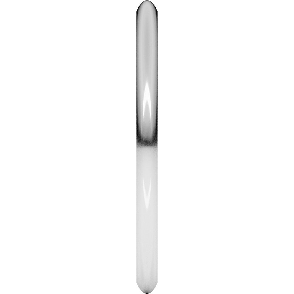18K White Gold 1.5 mm Comfort-Fit Half Round Band Size 6.5 