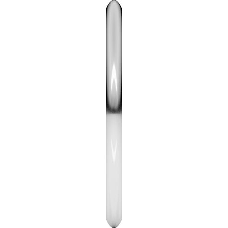 14K White 1.5 mm Comfort-Fit Half Round Band Size 10
