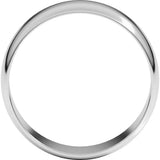 14K White 7 mm Half Round Ultra-Light Band