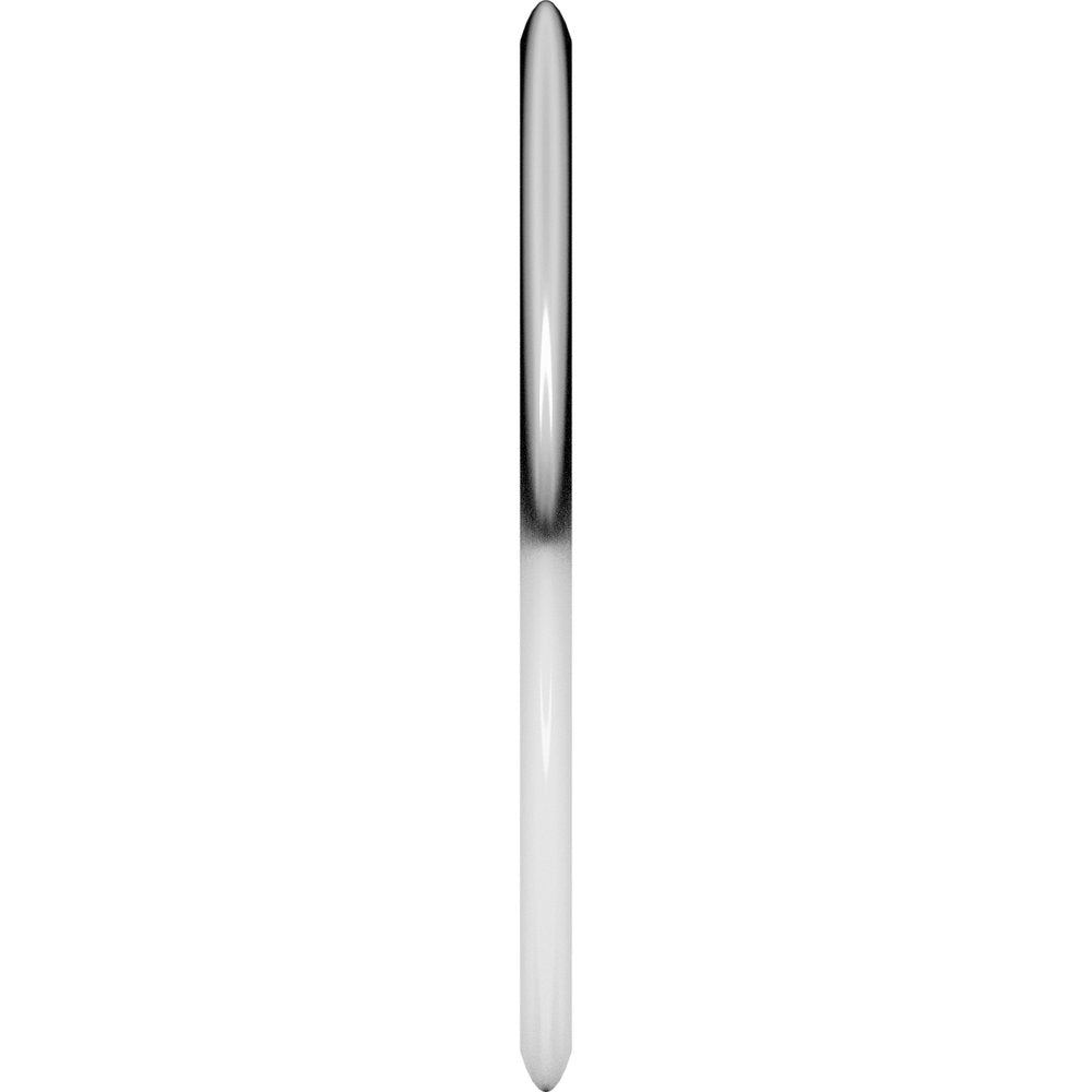 10K White Gold 1 mm Comfort-Fit Half Round Band Size 7 