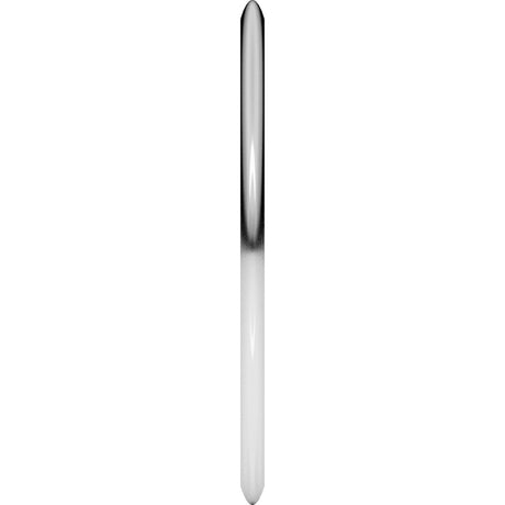 10K White Gold 1 mm Comfort-Fit Half Round Band Size 7 