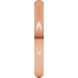 10K Rose Gold 2.5 mm Comfort-Fit Half Round Band Size 7.5 