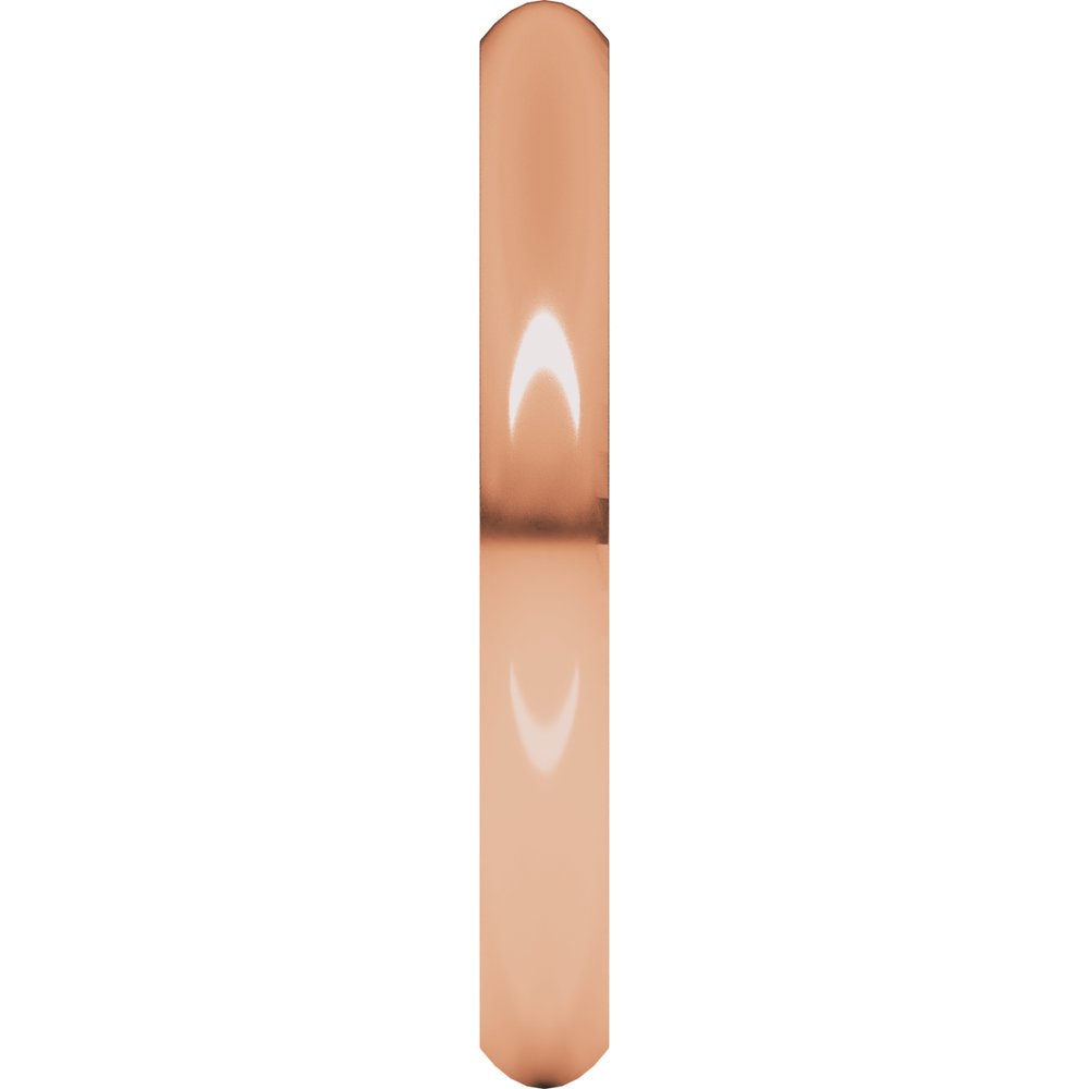 10K Rose Gold 2.5 mm Comfort-Fit Half Round Band Size 7.5