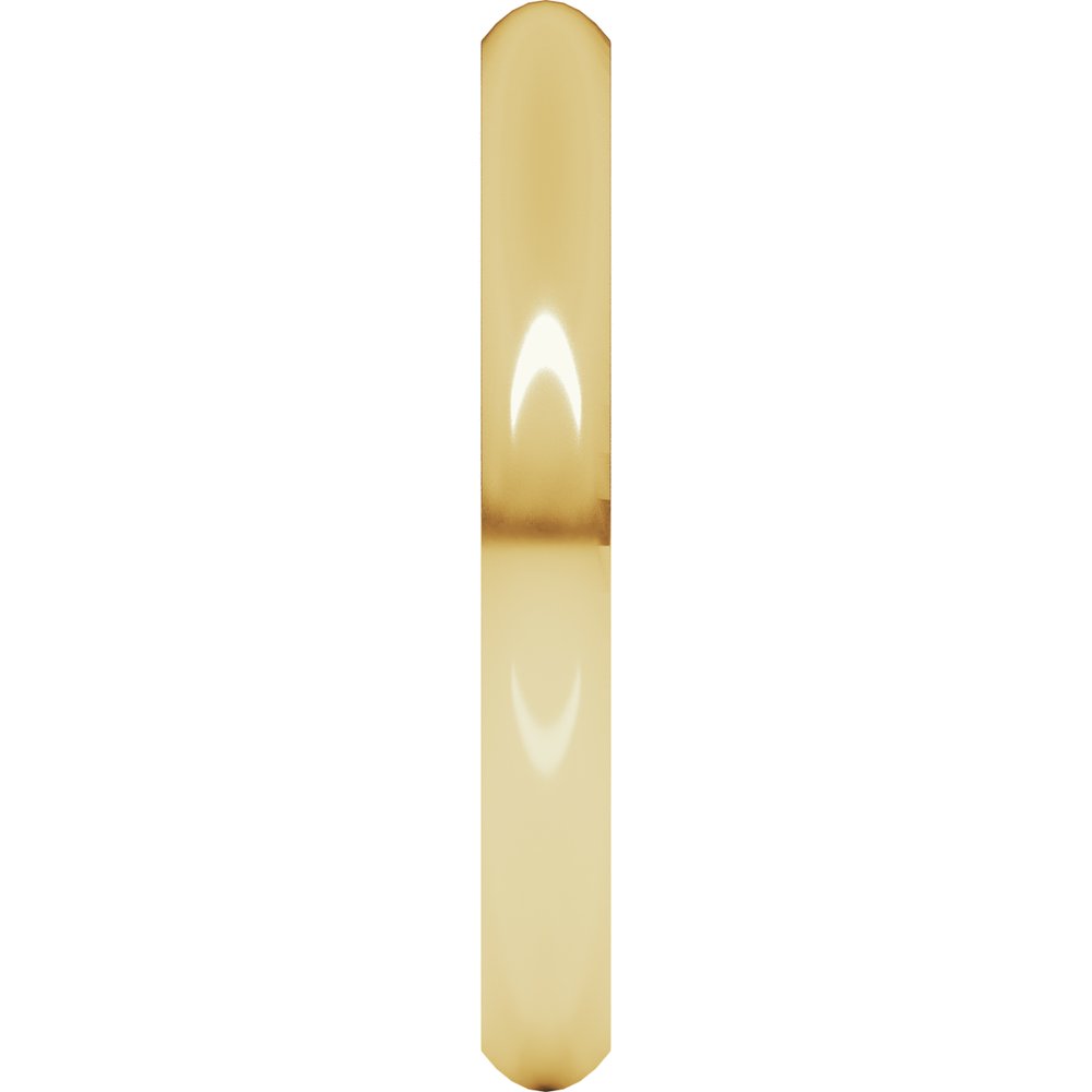 18K Yellow Gold 2.5 mm Comfort-Fit Half Round Band Size 4.5 
