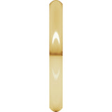 14K Yellow Gold 2.5 mm Comfort-Fit Half Round Band Size 4 