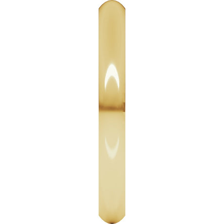 10K Yellow Gold 2.5 mm Comfort-Fit Half Round Band Size 3.5 