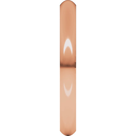 14K Rose Gold 2.5 mm Comfort-Fit Half Round Band Size 5 