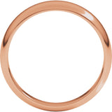 10K Rose 6 mm Half Round Tapered Band Size 10