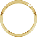 10K Yellow Gold 6 mm Tapered Half Round Band Size 8.5