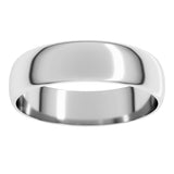 10K White 5 mm Ultra-Lightweight Half Round Band