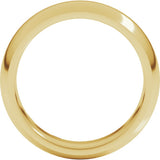 10K Yellow Gold 6.5 mm Comfort-Fit Half Round Band Size 6.5 