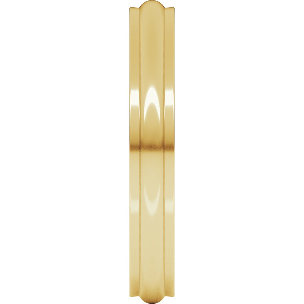 10K Yellow Gold 3 mm Stepped-Edge Half Round Band Size 6.5