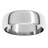 Platinum 6 mm Ultra-Lightweight Half Round Band